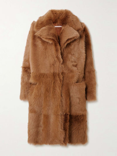 Nour Hammour Evita shearling coat at Collagerie