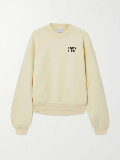 Off-White Printed cotton-jersey sweatshirt at Collagerie