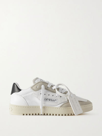 Off-White Off-Court 5.0 suede and leather-trimmed canvas sneakers at Collagerie