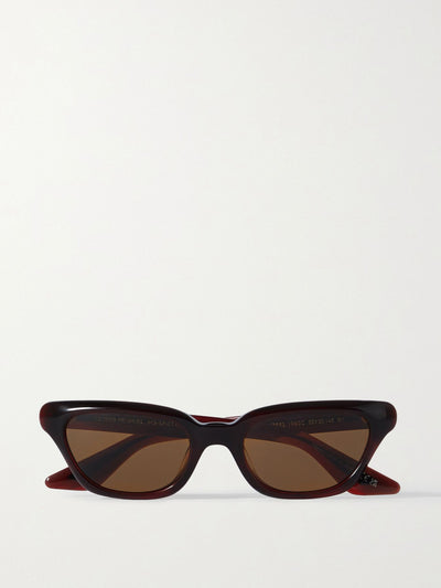 Oliver Peoples x Khaite Cat-eye acetate and gold-tone sunglasses at Collagerie