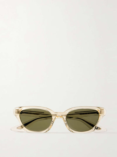 Oliver Peoples X Khaite 1983C cat-eye acetate and silver-tone sunglasses at Collagerie