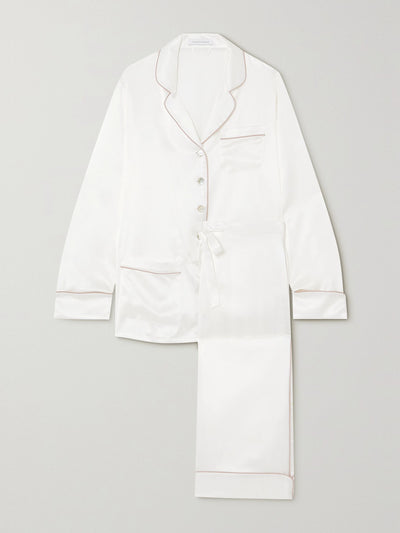 Olivia Von Halle Coco silk-satin pajama set at Collagerie