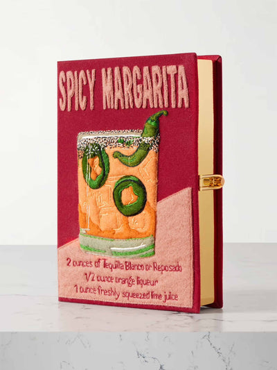 Olympia Le-Tan Spicy Margarita embroidered appliquéd canvas clutch at Collagerie