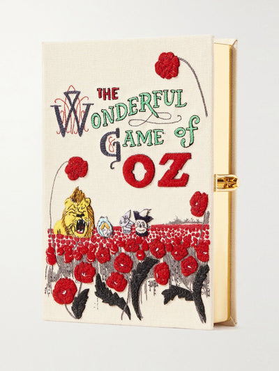 Olympia Le-Tan The Wonderful Game of Oz embroidered appliquéd canvas clutch at Collagerie