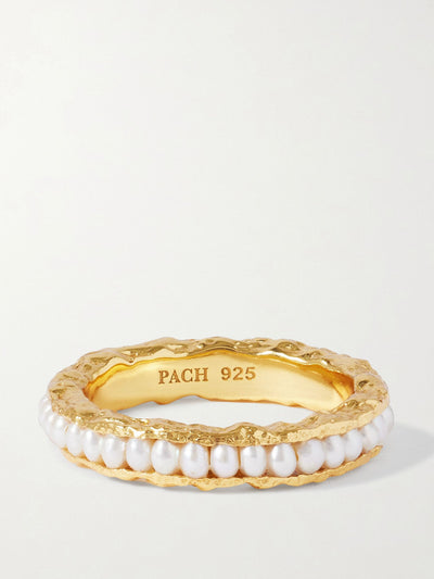 Pacharee Gold-plated pearl ring at Collagerie