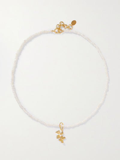 Pacharee Prado gold-plated pearl necklace at Collagerie