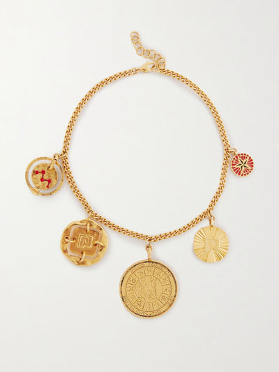 Paco Rabanne Gold-tone and enamel necklace at Collagerie