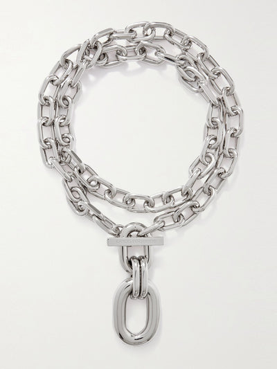 Paco Rabanne Link silver-tone necklace at Collagerie