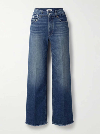 Paige Sasha frayed high-rise wide-leg jeans at Collagerie