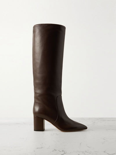 Paris Texas Anja leather knee boots at Collagerie