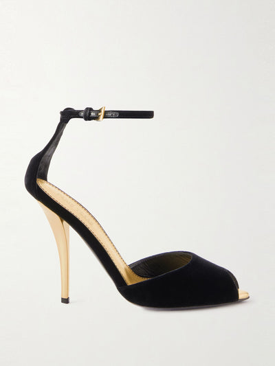 Paris Texas Jessica velvet sandals at Collagerie