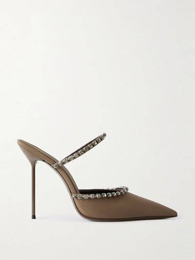 Paris Texas Lidia crystal-embellished crepe pumps at Collagerie