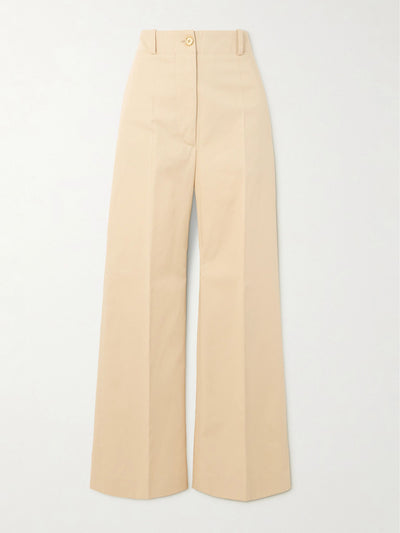 Patou Iconic cotton-twill wide-leg pants at Collagerie