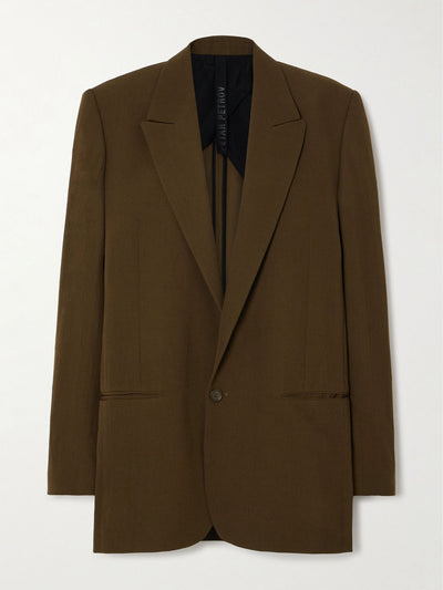 Petar Petrov Evidence Oversized wool-blend twill blazer at Collagerie