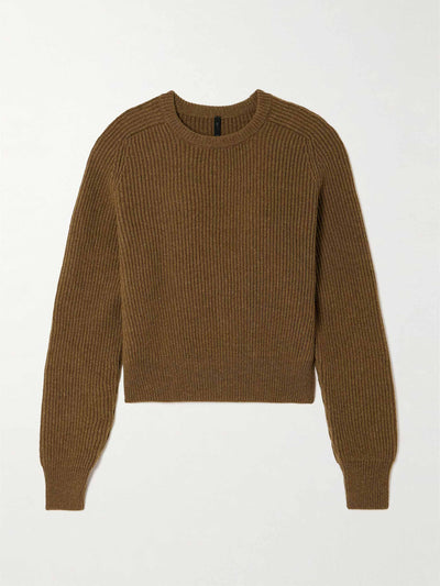 Petar Petrov Crossover ribbed wool and cashmere-blend sweater at Collagerie