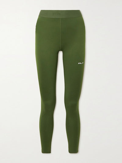 Polo Ralph Lauren Army Green stretch leggings at Collagerie