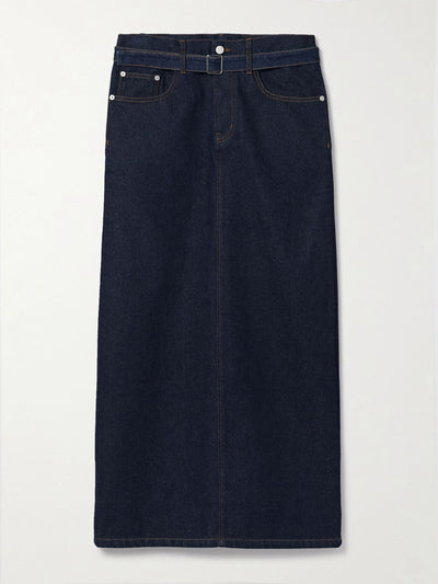 Proenza Schouler Calder belted denim maxi skirt at Collagerie