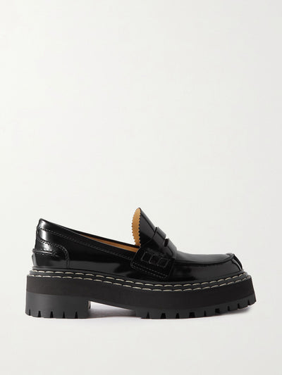 Proenza Schouler Patent-leather platform loafers at Collagerie