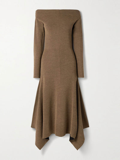 Proenza Schouler Romi off-the-shoulder asymmetric stretch-knit dress at Collagerie