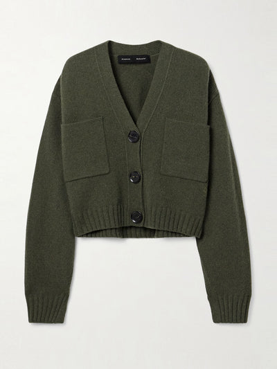 Proenza Schouler Sofia cropped cashmere and wool-blend cardigan at Collagerie