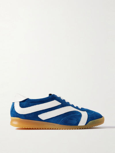 Proenza Schouler Track leather-trimmed suede sneakers at Collagerie
