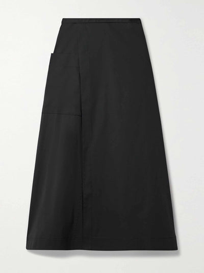 Proenza Schouler Cotton-blend wrap midi skirt at Collagerie