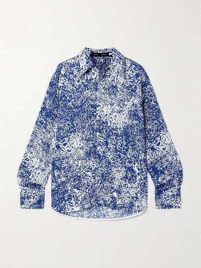 Proenza Schouler Norman printed crepe shirt at Collagerie