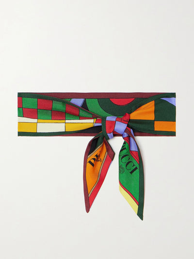 Pucci Printed silk-twill scarf at Collagerie