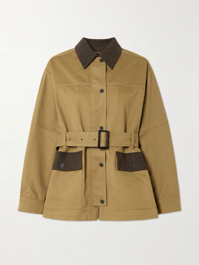 Purdey Lexham belted coated-cotton jacket at Collagerie