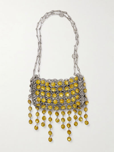 Rabanne 1969 Nano crystal-embellished chainmail shoulder bag at Collagerie