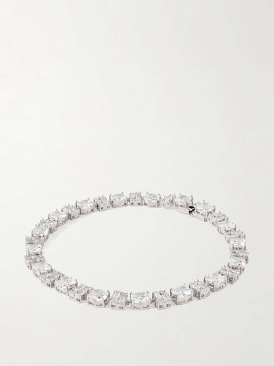 Rabanne Silver-tone crystal necklace at Collagerie