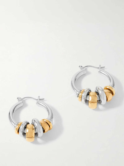 Laura Lombardi Radda recycled gold- and platinum-plated hoop earrings at Collagerie