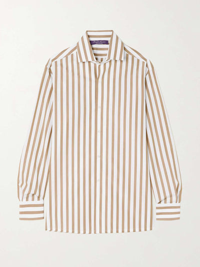Ralph Lauren Collection Capri striped cotton-poplin shirt at Collagerie