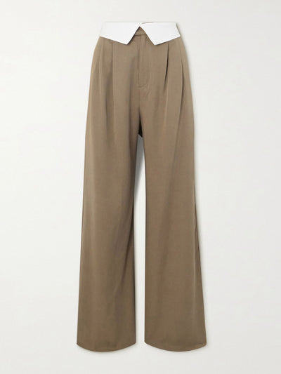 Reformation Stevie pleated TENCEL Lyocell wide-leg pants at Collagerie