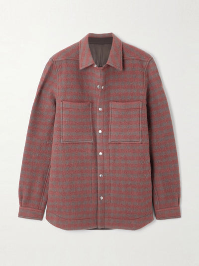 Rick Owens Checked wool-felt jacket at Collagerie