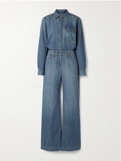 Rivet Utility Boyfriend denim jumpsuit at Collagerie