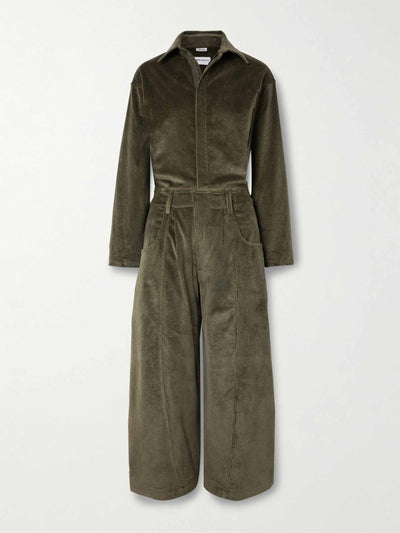 Rivet Utility New Yorker cropped cotton-blend corduroy jumpsuit at Collagerie