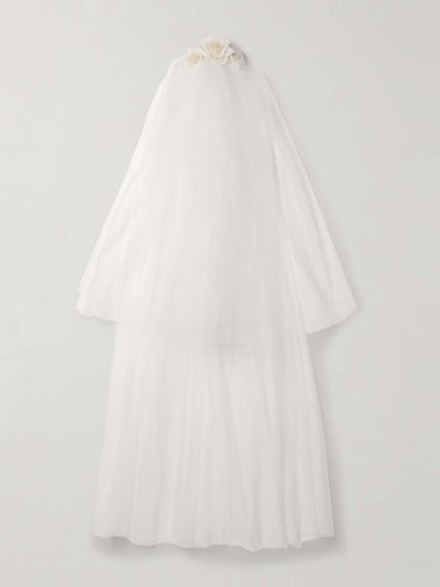 Rodarte Embellished silk-tulle veil at Collagerie