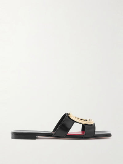 Roger Vivier Nagoya embellished cutout leather slides at Collagerie