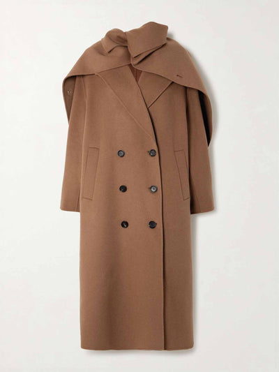 Róhe Convertible wool scarf coat at Collagerie
