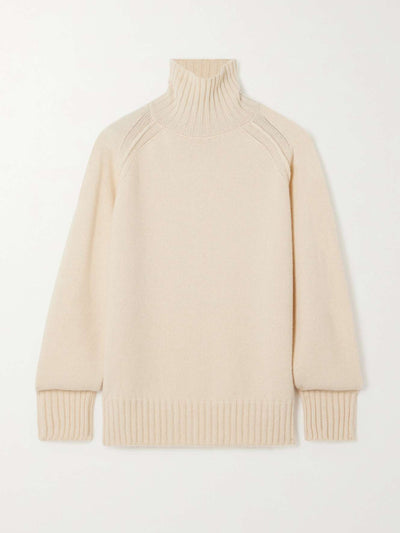 Róhe Merino wool and cashmere-blend turtleneck sweater at Collagerie