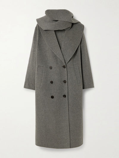 Róhe Double-breasted wool and cashmere-blend coat at Collagerie
