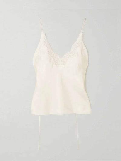 Róhe Lace-trimmed silk-satin camisole at Collagerie