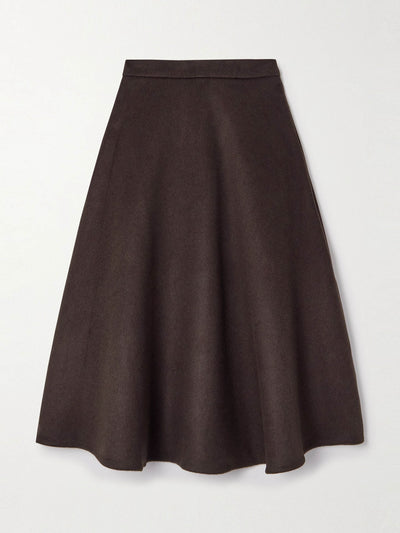 Róhe Recycled wool-blend felt midi skirt at Collagerie