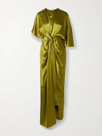 Roksanda Heirys belted gathered silk-satin gown at Collagerie