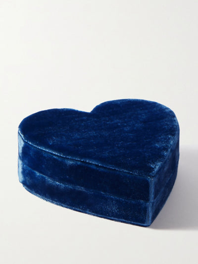 Roxanne First Small Heart velvet jewelry box at Collagerie