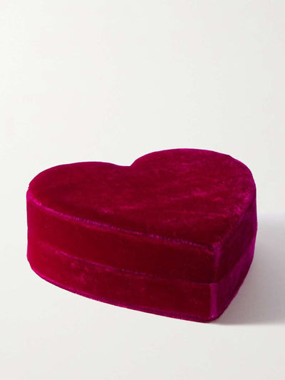 Roxanne First Small Heart velvet jewellery box at Collagerie