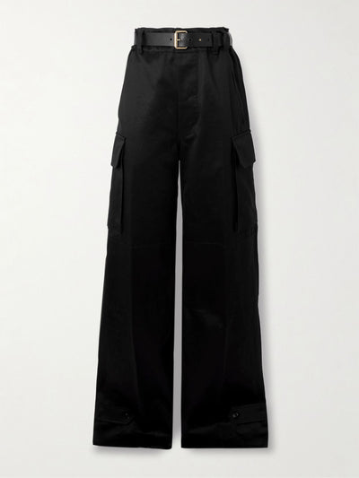 Saint Laurent Belted cotton-twill pants at Collagerie