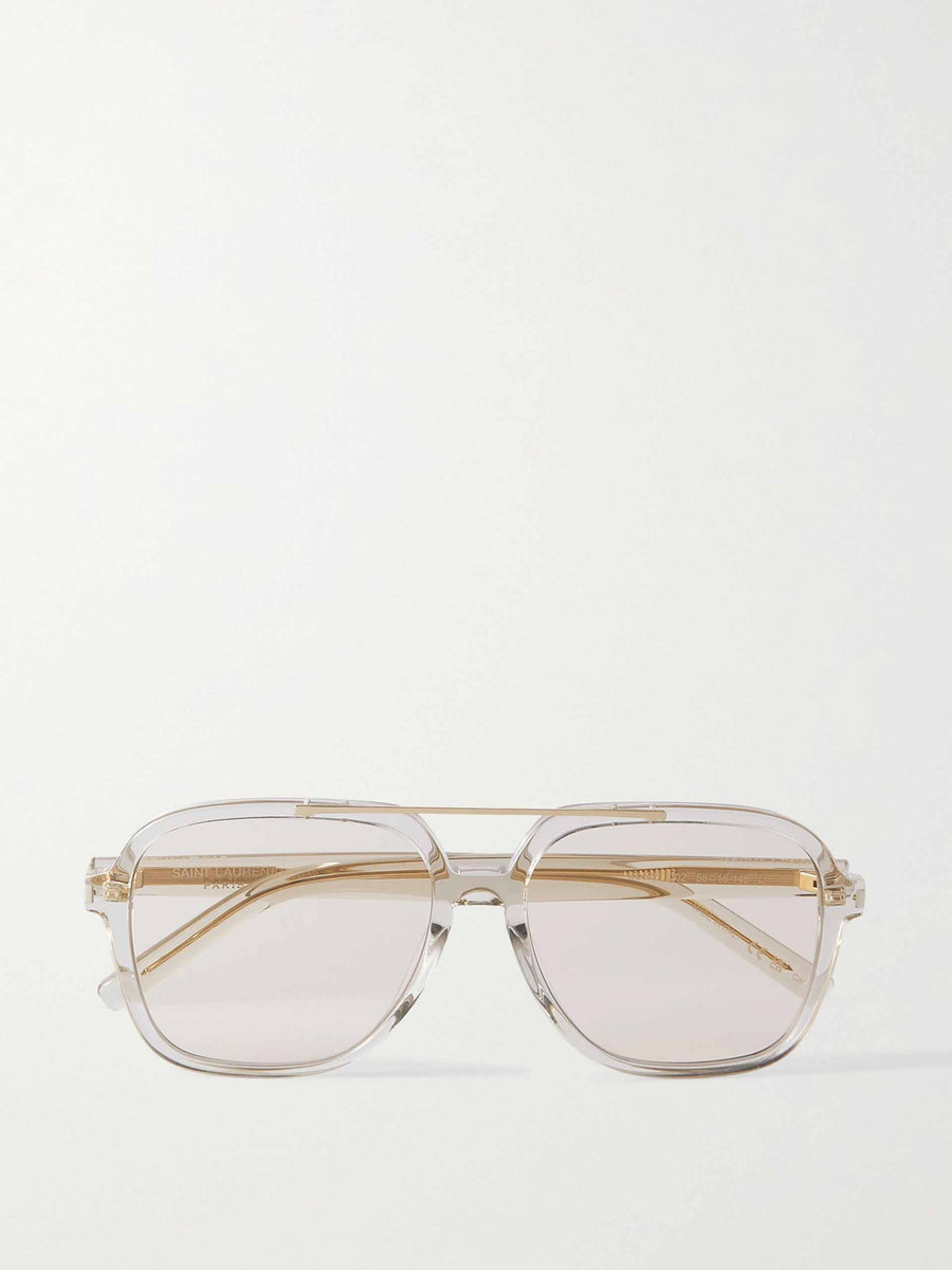 Beige aviator-style acetate sunglasses – Collagerie