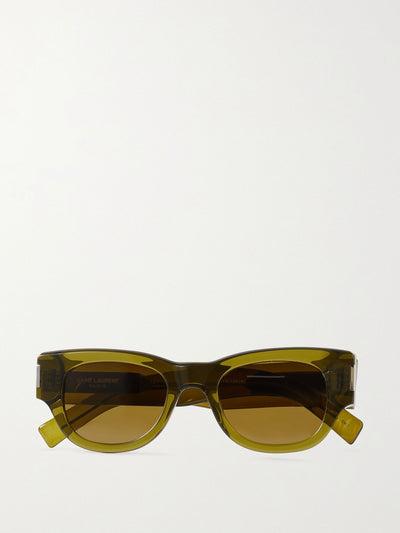 Saint Laurent Eyewear Naked Wire cat-eye acetate sunglasses at Collagerie